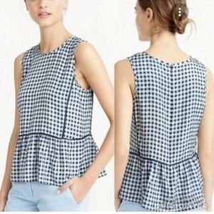 🦋 J.Crew Silk Peplum Blouse
